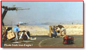 Kfir ready for its demise during the filming of Iron Eagle I